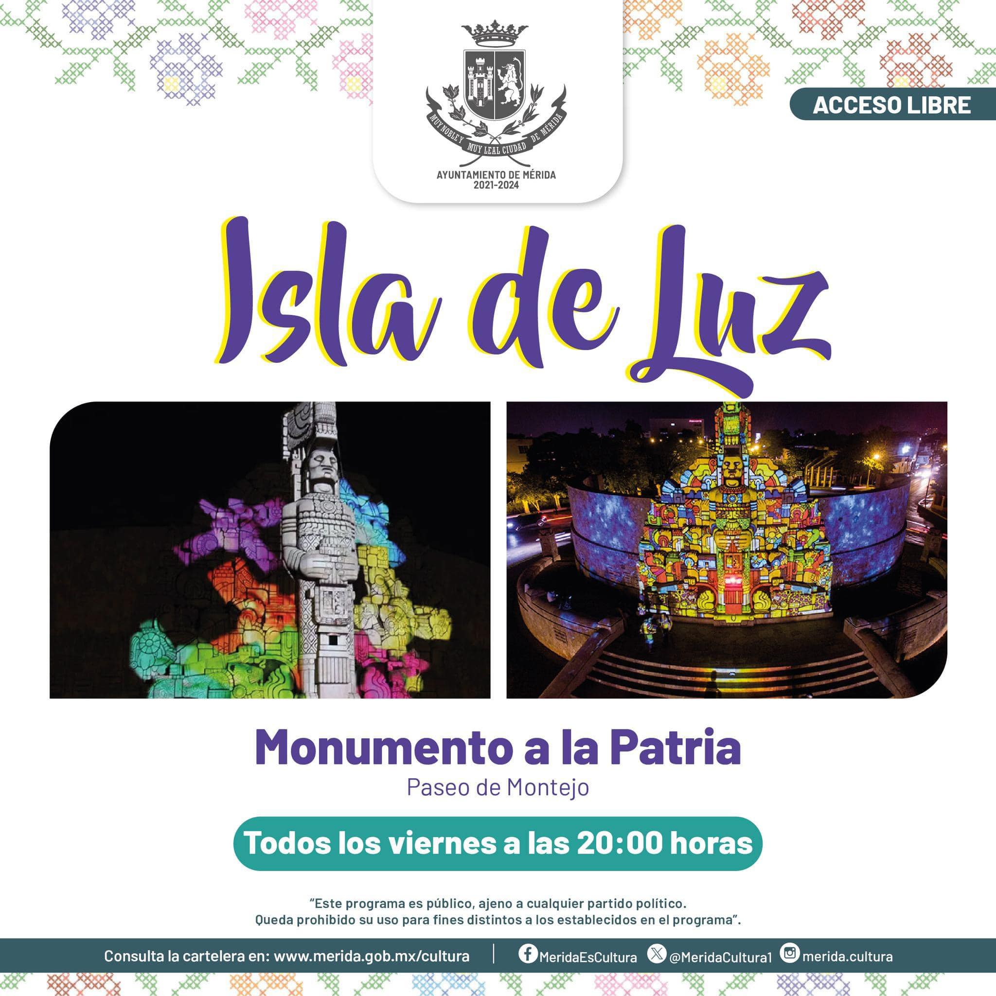 Isla de Luz: Videomapping de 360° en Mérida